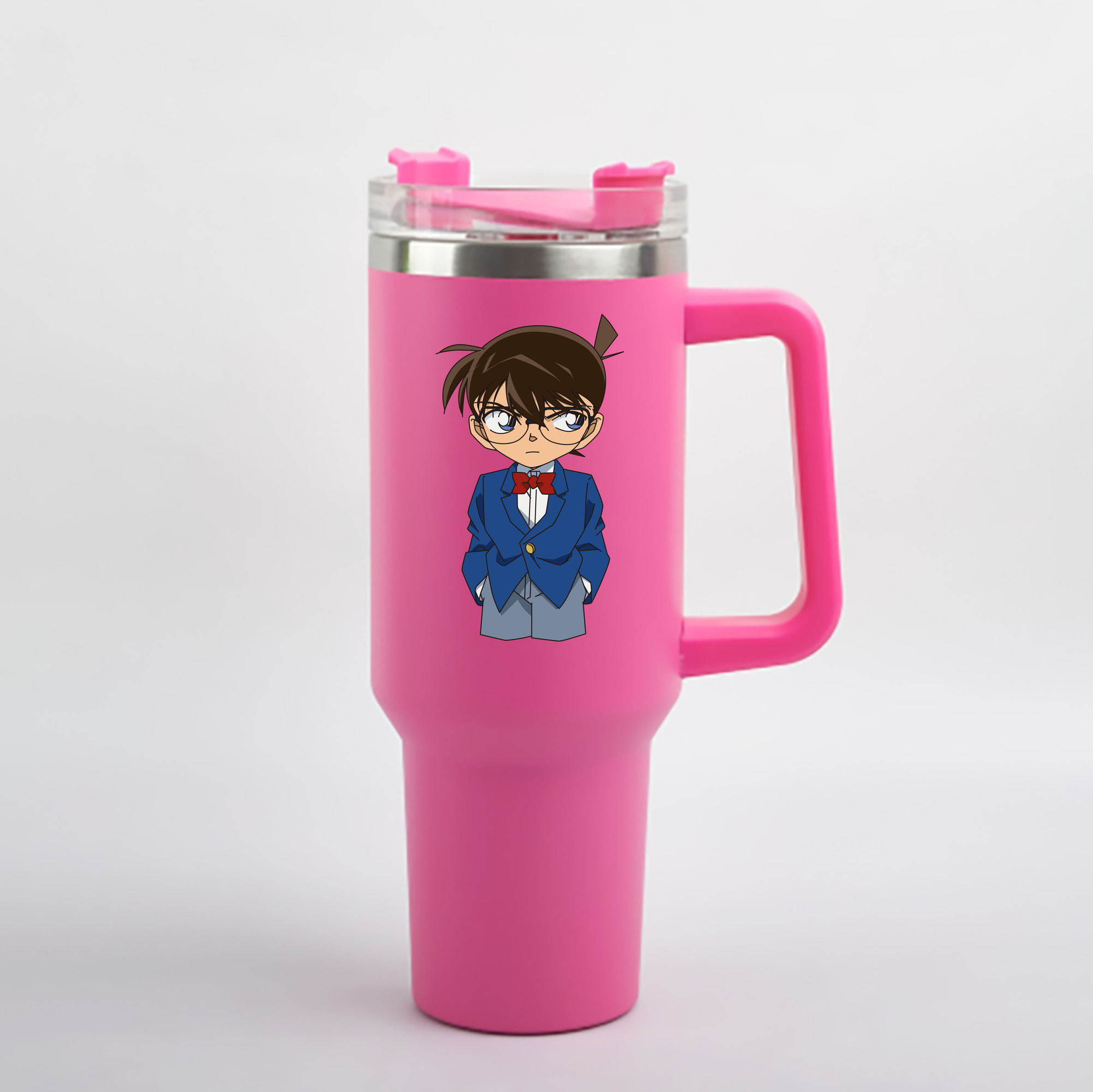 （画像用） 名探偵コナン 江戸川 コナン Detective Conan Conan Edogawa 1200mL車用タンブラー - クリスタルステッカー（プラスチックストロー付き）